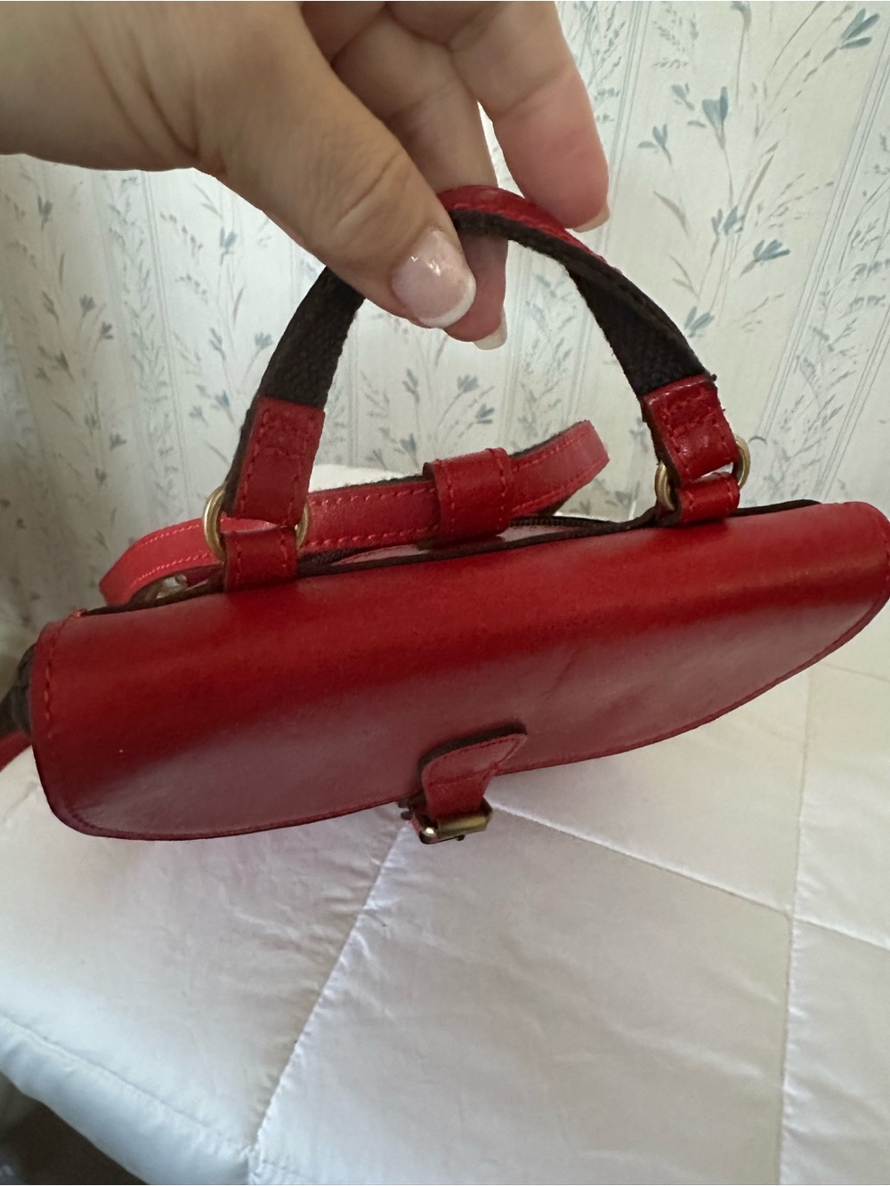 Patricia Nash Red Leather Backpack - Picture 6 of 14